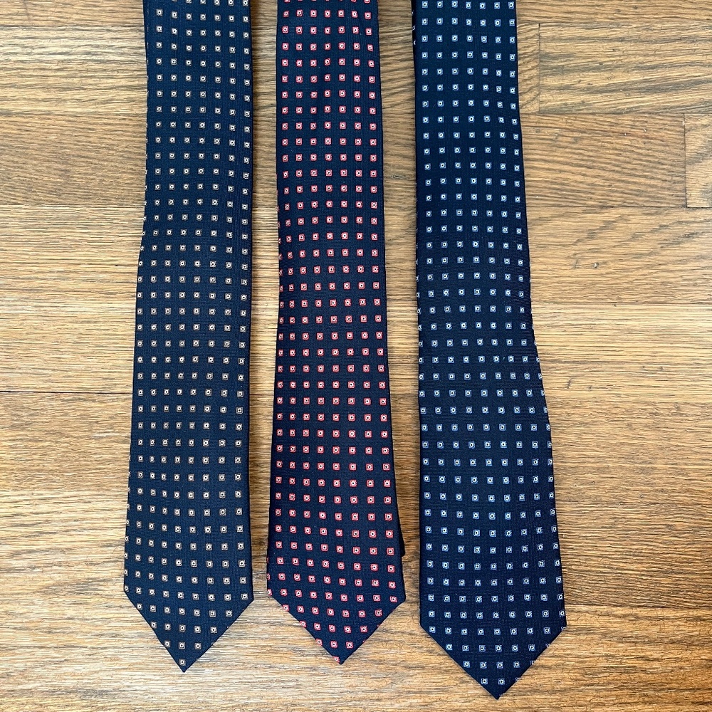 Jos A. Bank Ties (Set of 3 - Yellow, Red, Blue)